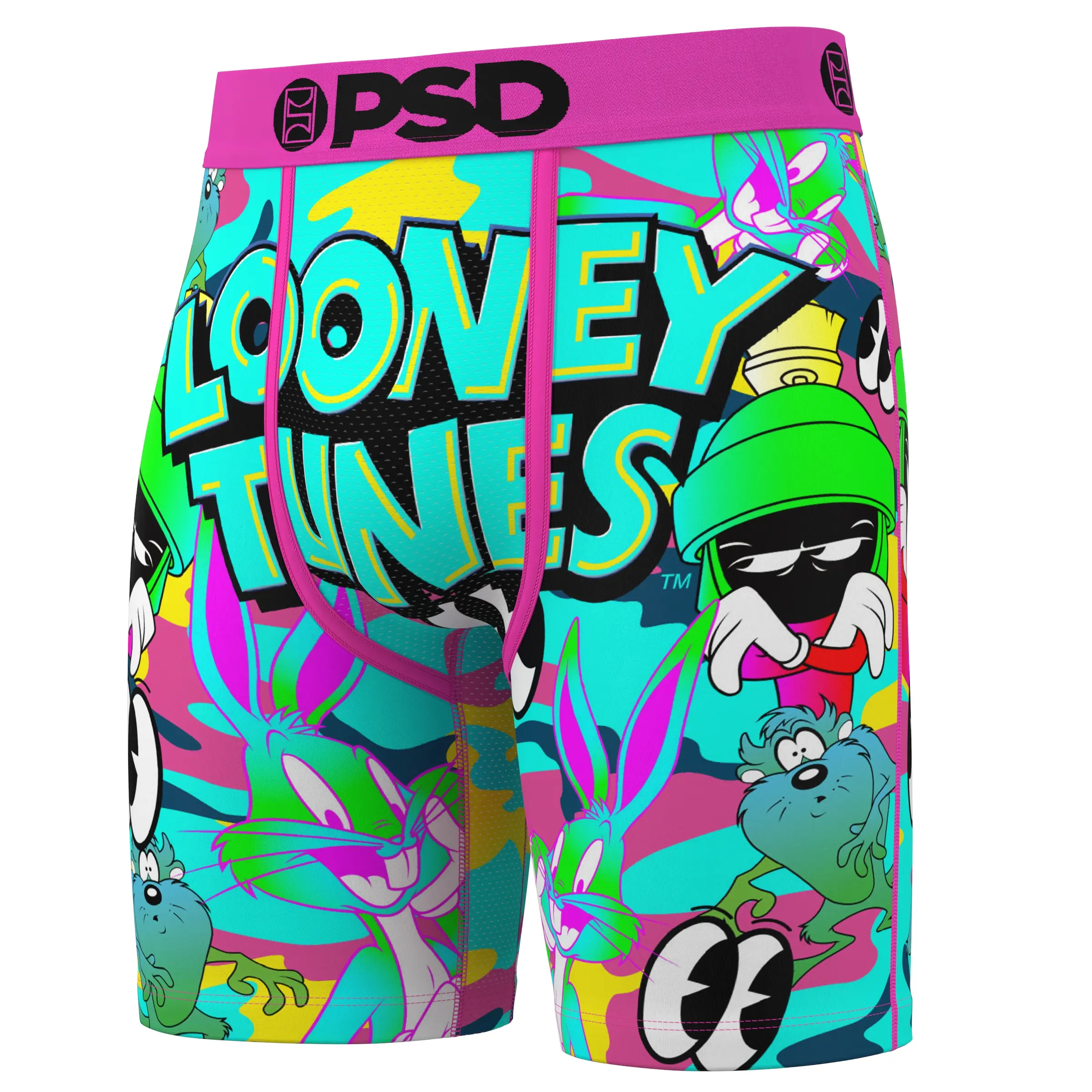 PSD Mens Looney Tunes Lucid Boxer Brief - Breathable and Moisture-Wicking with 7 Inch Inseam