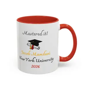 Personalized Master Degree Graduation 2026 11oz Accent Mug, Mastered It Mug, Grad Gift, Custom Graduation Coffee Cup