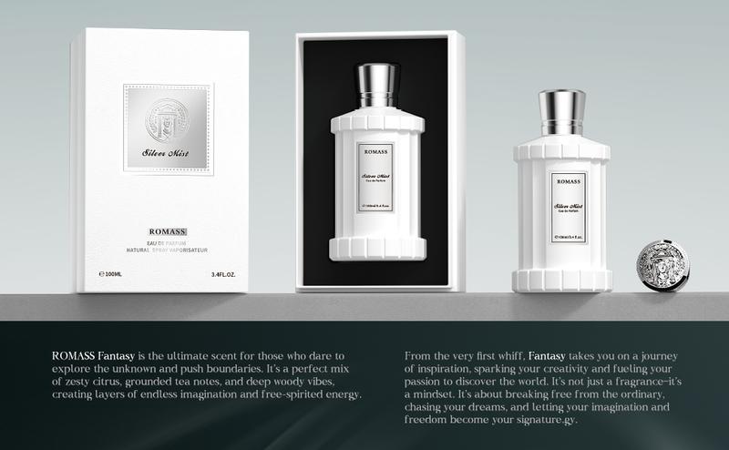 Romass Silver Mist Eau de Parfum Spray for Men & Women with Orange Blossom, Lemon, Bergamot, Blackcurrant, Rose, Musk & Cedar - 3.4oz/100ml TikTokShopBlackFriday