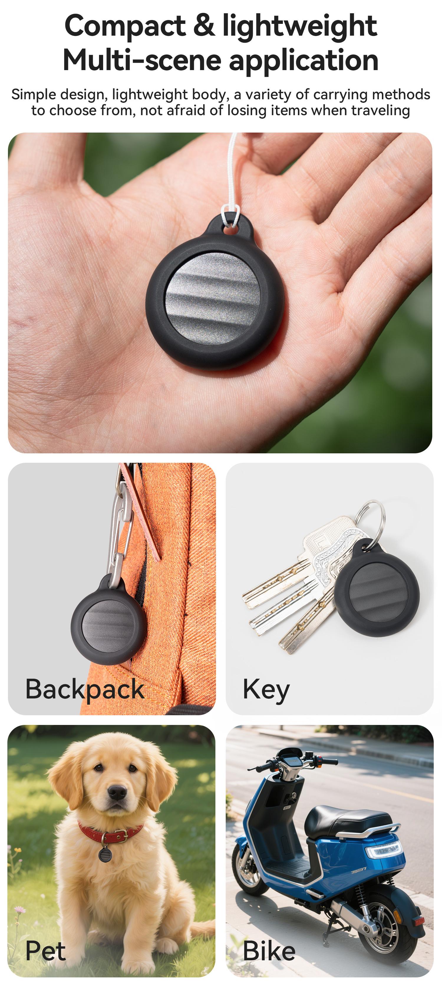 ROCKBROS Anti-lost Tag Compatible with Apple Offcial Chip (for iOS Only), Anti-lost Locator for Car Key Wallet Luggage Passport with Alarm& Left-Behind Remind Slim Bluetooth Tracker ROCKBROS Anti-lost Tag Compatible with Apple Offcial Chip (for iOS Only), Anti-lost Locator for Car Key Wallet Luggage Passport with Alarm& Left-Behind Remind Slim Bluetooth Tracker