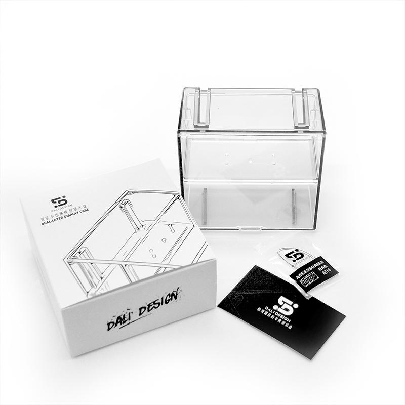 〔CC55〕1Set Double Layer Small Scale Car Model Display Box Transparent Dustproof Storage Box Large Capacity Desktop Organizer Box
