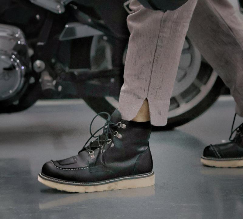 ROCKROOSTER Magnolia Sided Zip Soft Toe  Wedge Work Boots for Men Footwear Walking Shoes Comfort Leather Lace Up  Boy Closed Bota