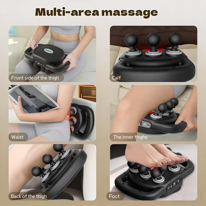 12-Ball Massage Gun 30-Level Intensity Adjustment 9 Massage Modes Effectively Relieves Back, Shoulder, Leg, and Foot Pain Quiet Muscle Massager Features Red Light Therapy Adjustable Settings Ideal for Daily Use Perfect Christmas Gift Choice