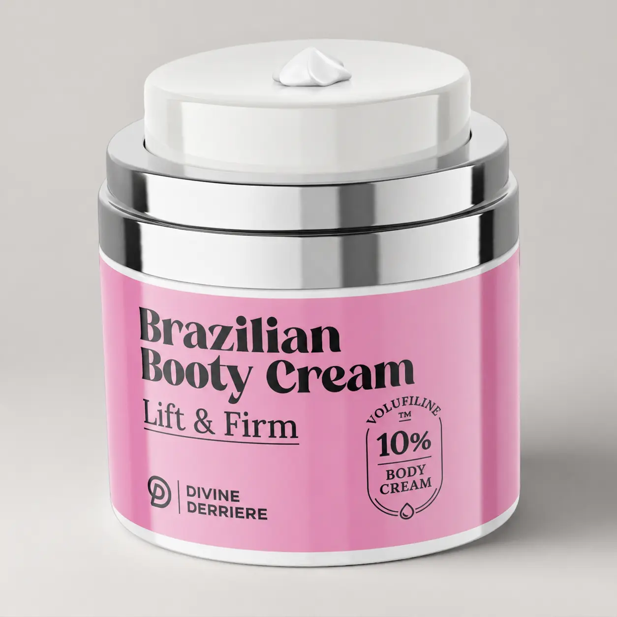 Divine Derriere BRAZILIAN Booty Cream with 10% Volufiline - Visibly Firming Cream Clinically Proven for Cellulite, Stretch Marks, Lift & Firm Bum Bum Cream - Body Care Skin Care Lotions Scented Plant Based Moisturizer Body Butter