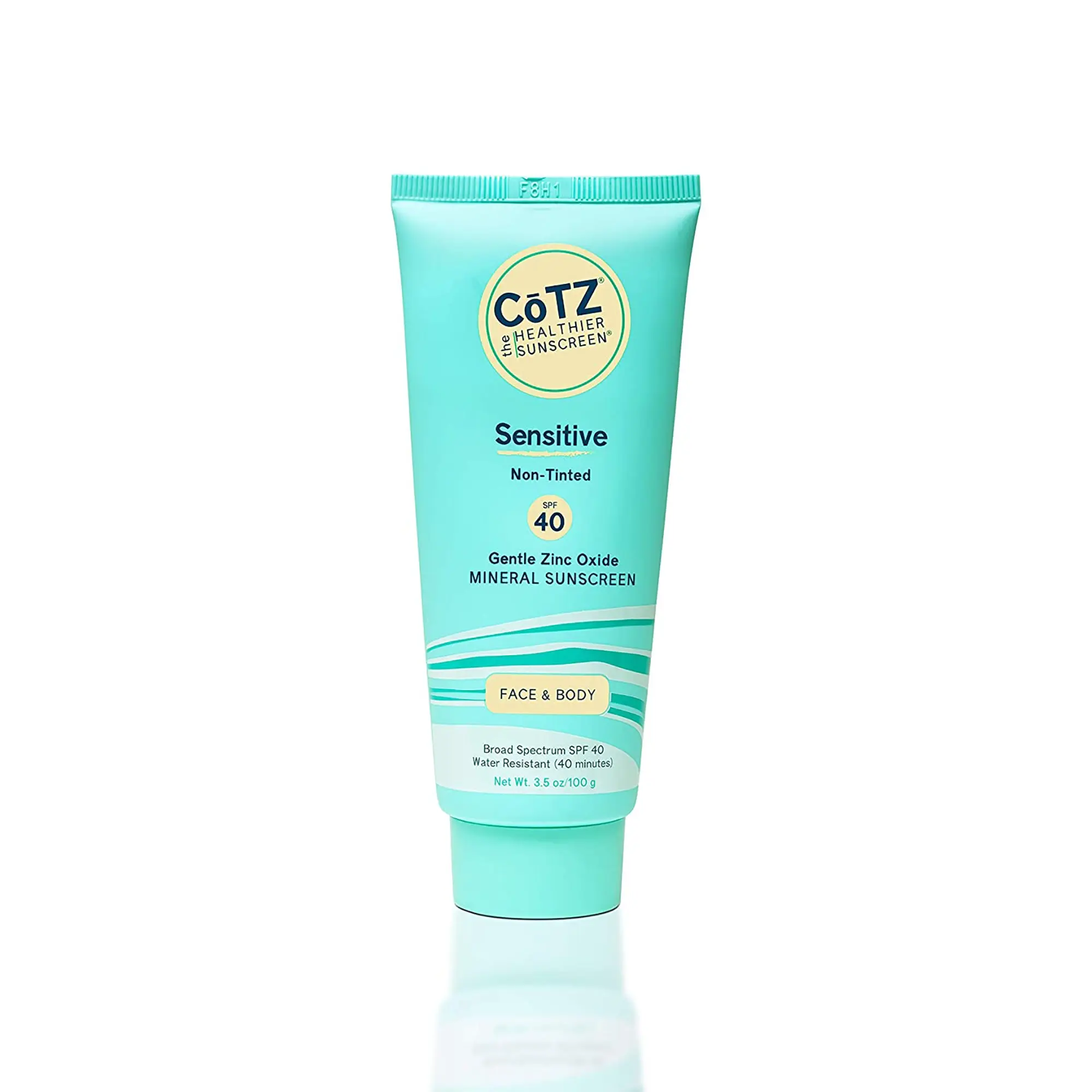 CoTZ Sensitive Broad Spectrum SPF40 Facial Sun Care Cream, Gentle Sunscreen for Rosacea-Prone Skin, Broad Spectrum Sunscreen, Cosmetic, Psoriasis, Zinc Oxide, Acne Prone, Outdoor Sunblock, Sunscreen Everyday