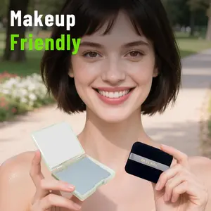 Facial cleansing blotting paper, portable bamboo charcoal oil control blotting paper, spring and summer refreshing to remove oil to keep the face dry, with puff mirror 100 pieces, men and women applicable