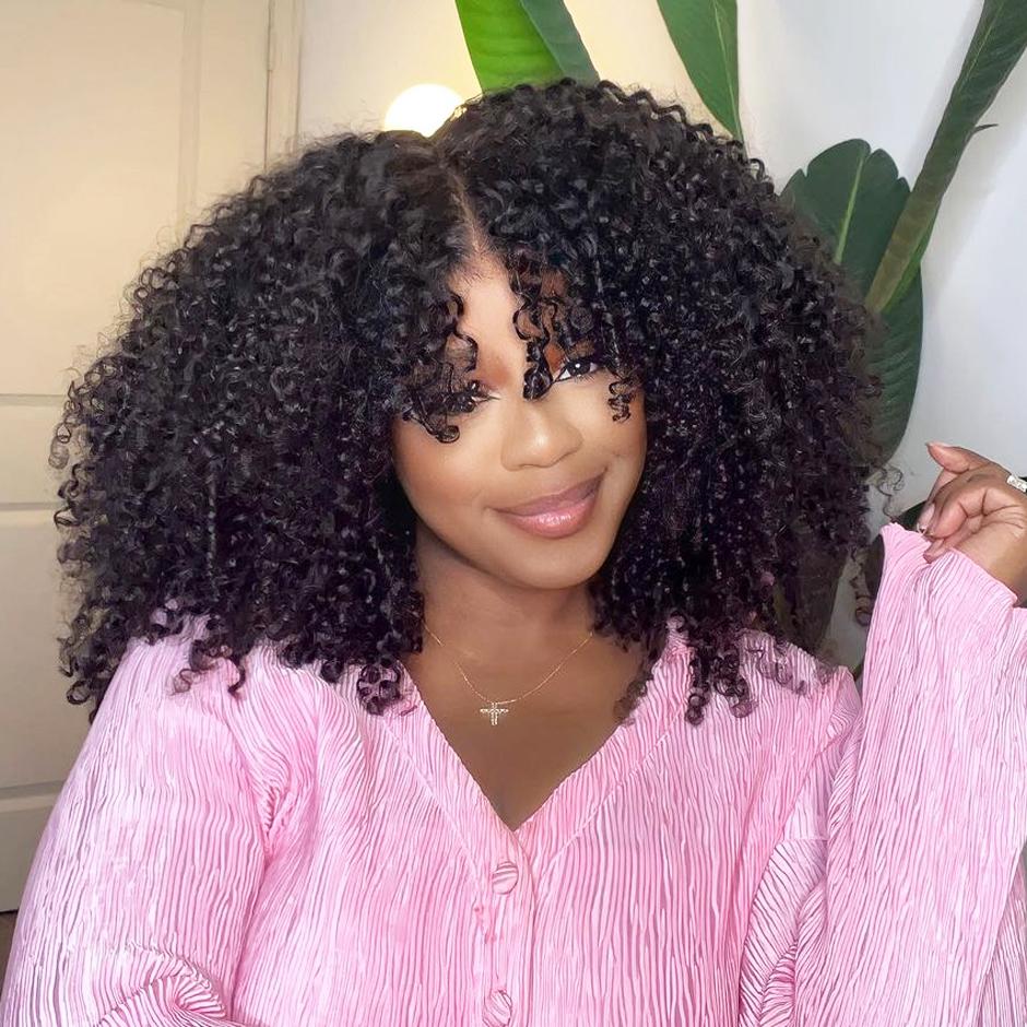 FORGIRL FOREVER 4/27 Highlight Bob Wig 7x5 Kinky Curly Wear Go Glueless Wig Pre-Plucked Pre-Cut Afro Deep Curly HD Lace Front Closure Human Hair Wigs
