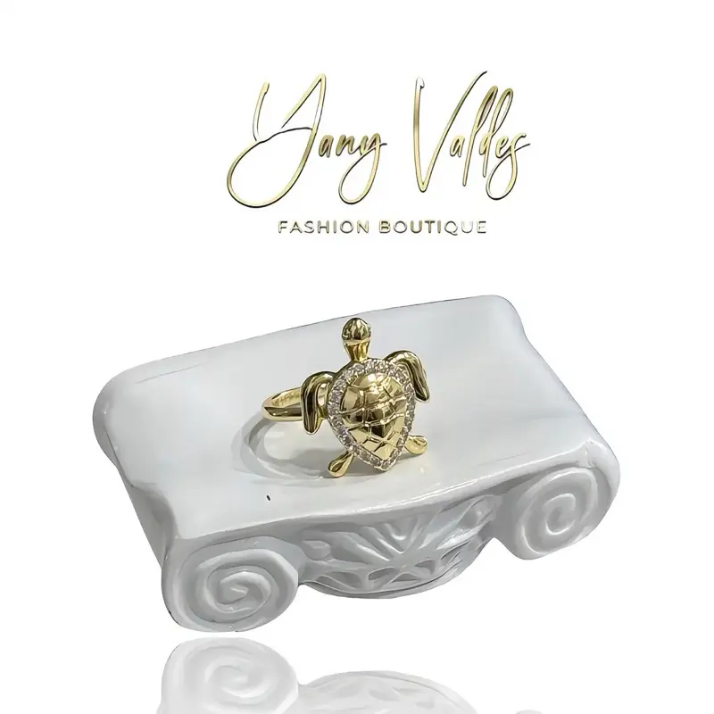 Gold Plated Turtle Ring for Women