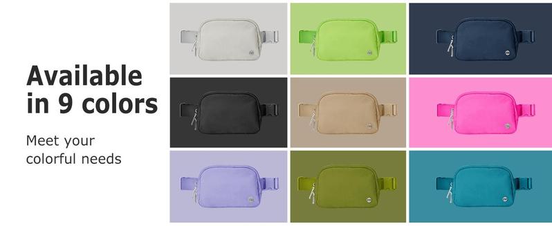 MEXS Everywhere Belt Bag 1.3L, Waterproof Fanny Packs for Women Men - Fashion Waist Packs with Adjustable Belts - Lightweight Hip Bum Crossbody Bags for Running/Outdoor/Dog Walking/Hiking