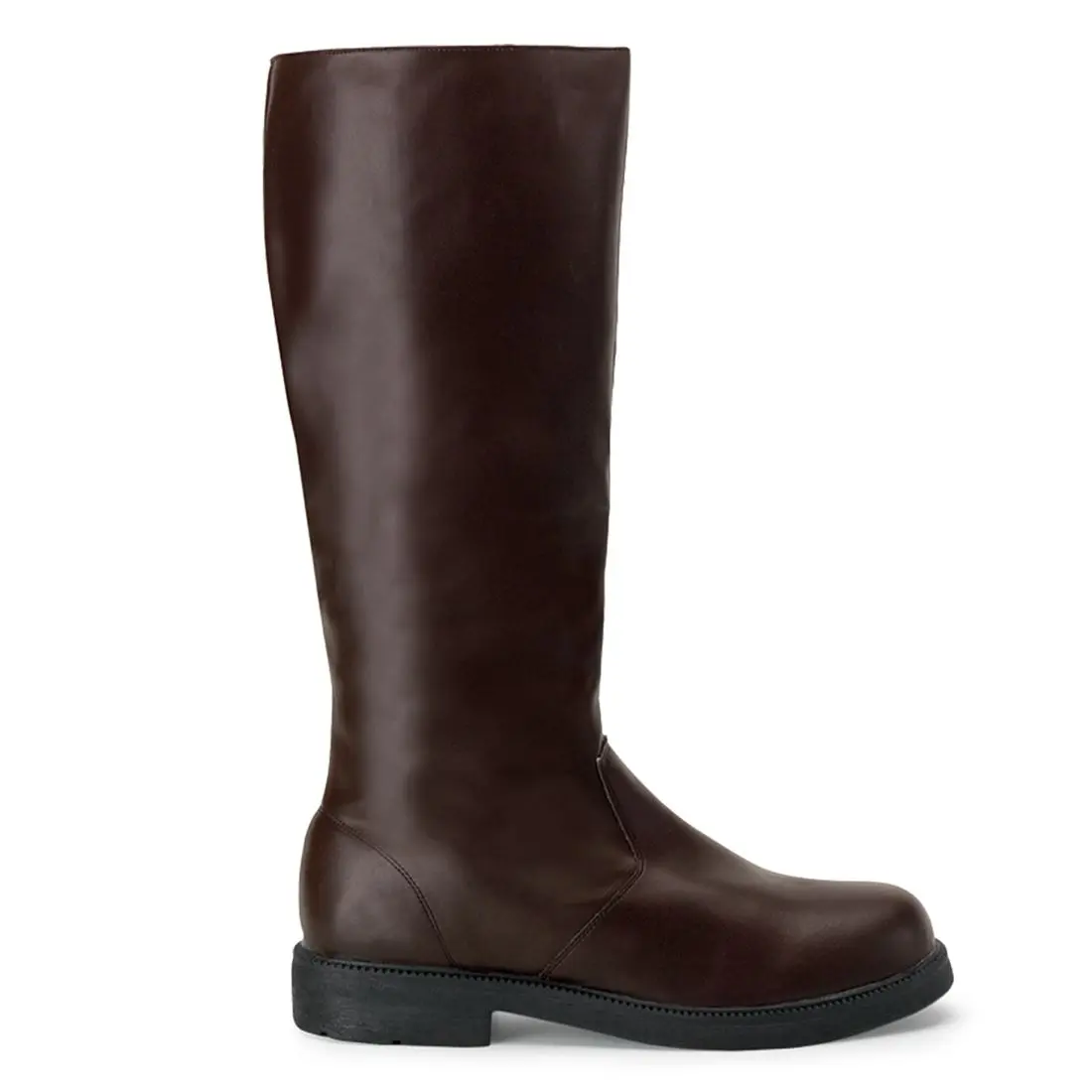Men's Captain Style Costume Shoe - Knee-High Theatrical Footwear with a Full Side Zipper and 1-Inch Low Heel, Boot, Stylish, Costume Wear, 1 In, Statement Shoes, Pirate, Fashion Apparel, Decor