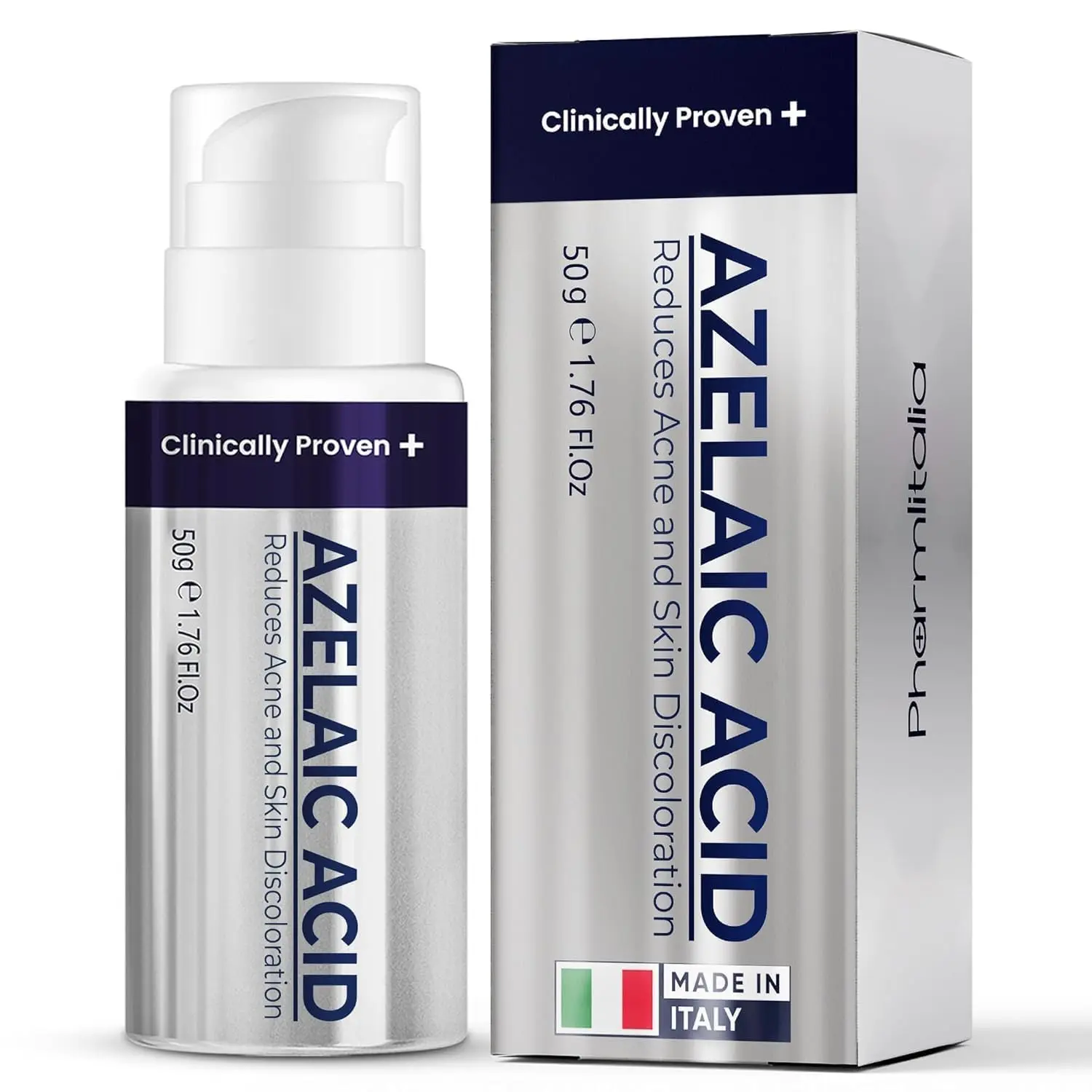 Pharmlitalia Azelaic Acid 15 Acne Cream for Face - Redness Relief, Rosacea Treatment for Face - Soothes Acne, Hyperpigmentation, Enhanced Formula for Brighter, Healthier Skin Care