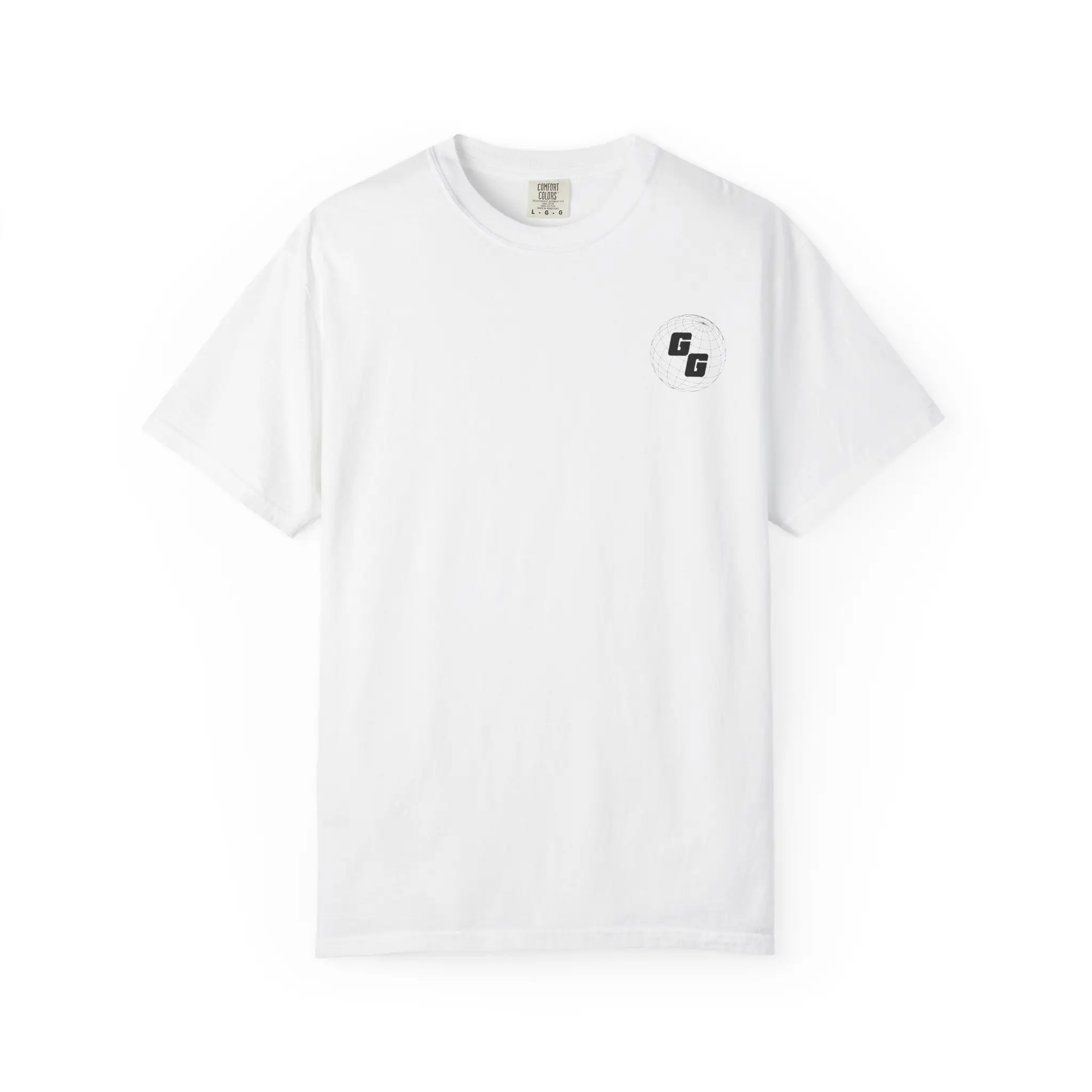 Men's Gantrafuse Global Globe Graphic T-shirt - Casual Thick Drape Tops, Relaxed Fit, Minimal Chest Logo Print