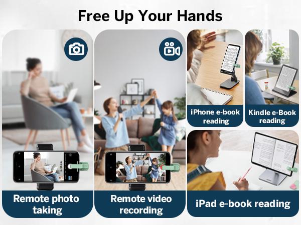 Ring Remote Page Turner for Kindle eReaders with Storage Bag, Wireless Camera Camcorder Shutter Clicker for iPad iPhone Tablets, Perfect Gift for Kindlelovers Ring Remote Page Turner for Kindle eReaders with Storage Bag, Wireless Camera Camcorder Shutter Clicker for iPad iPhone Tablets, Perfect Gift for Kindlelovers