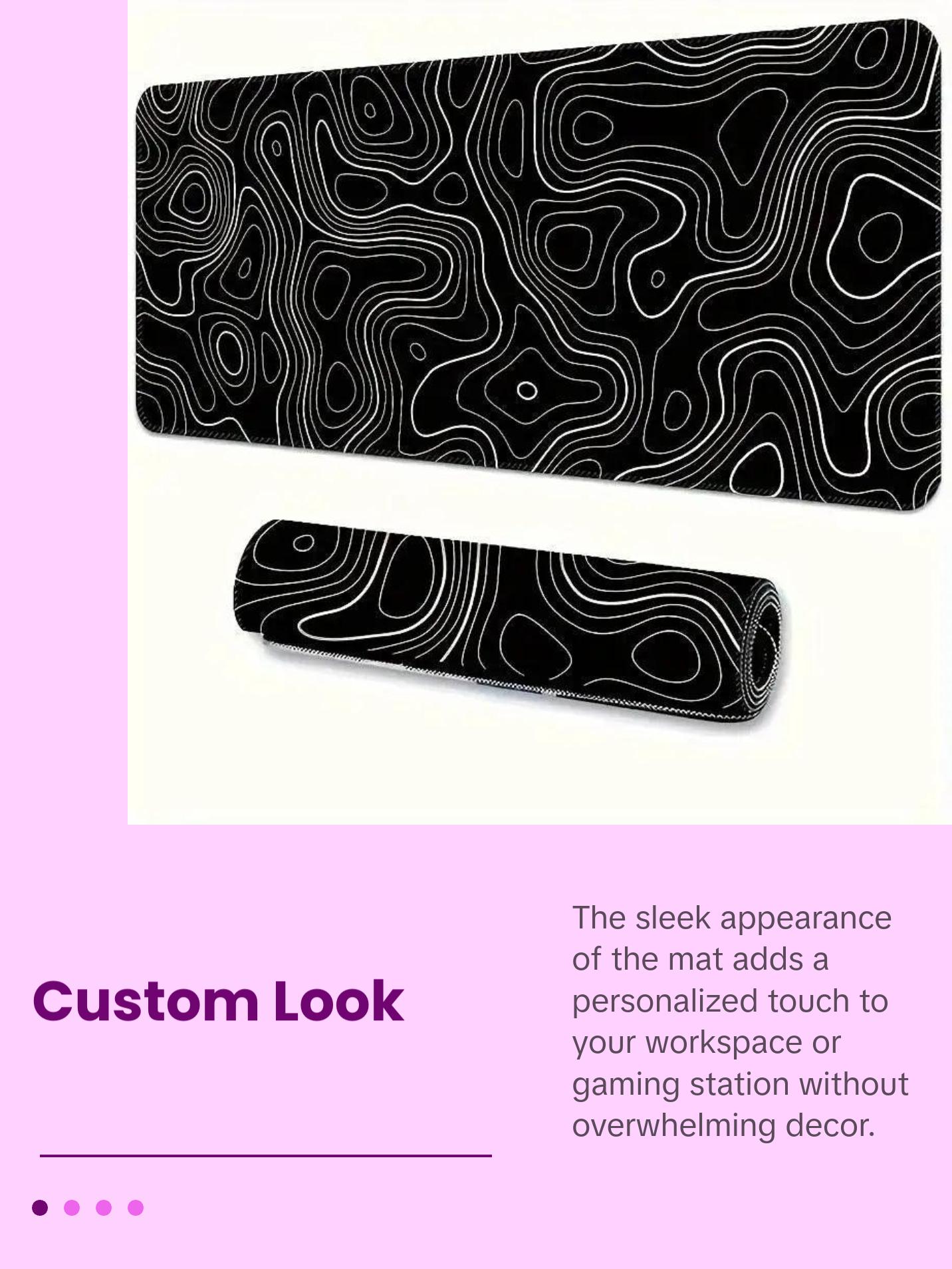 Large Gaming Mouse Pad, Non-Slip Rubber Base Keyboard Mouse Mat Desk Pad for Work, Game, Office,