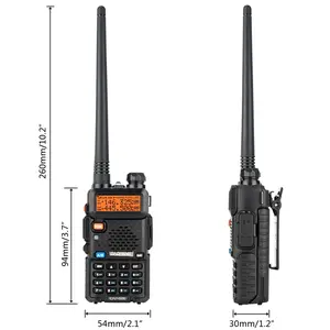 US Standard BF-UV5R 5.00W 1500mAh Analog Walkie-Talkie, Long-Distance Communication, Dual-Band, Separate Charging and Earphone, Adult Version