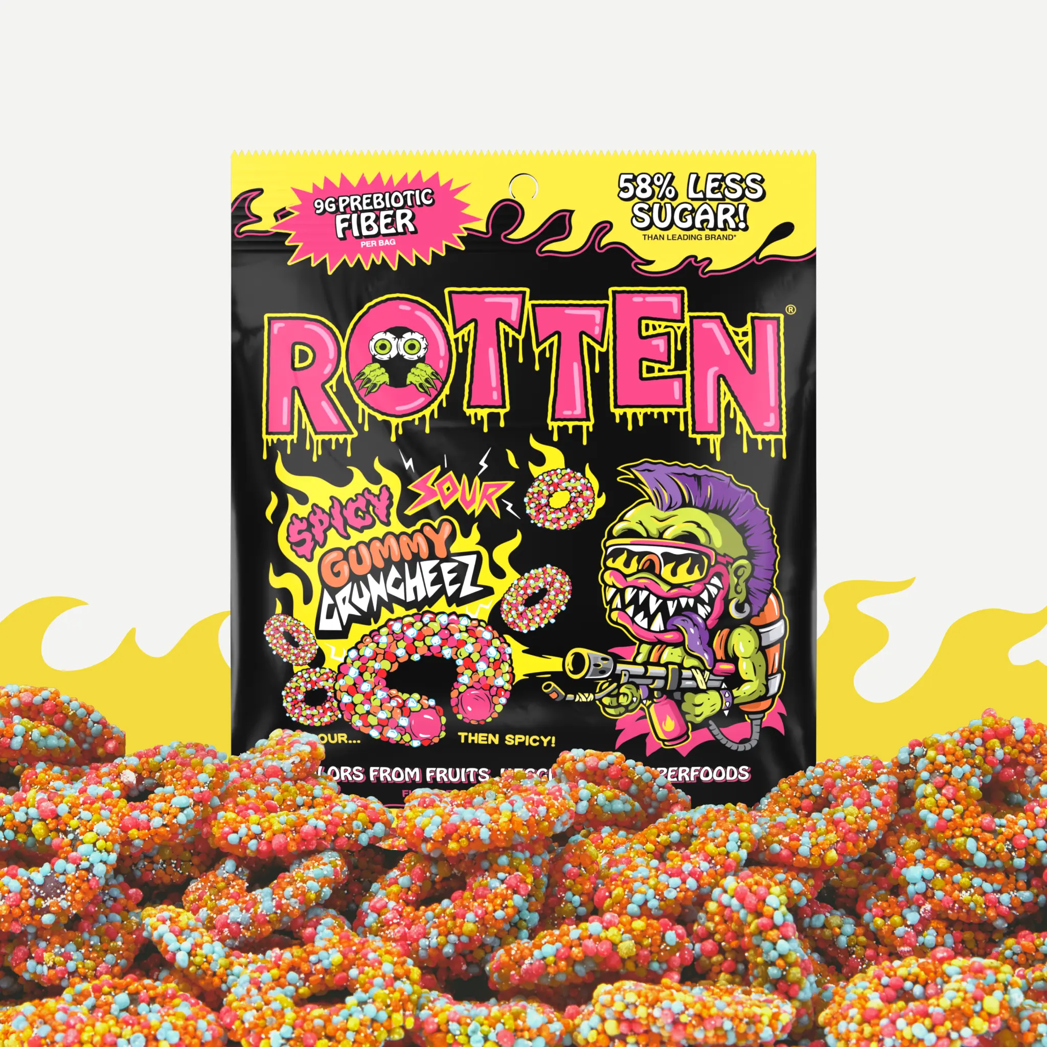 [NEW] Spicy Sour Gummy Cruncheez 8ct | Authentic Chile | Dulces Enchilados