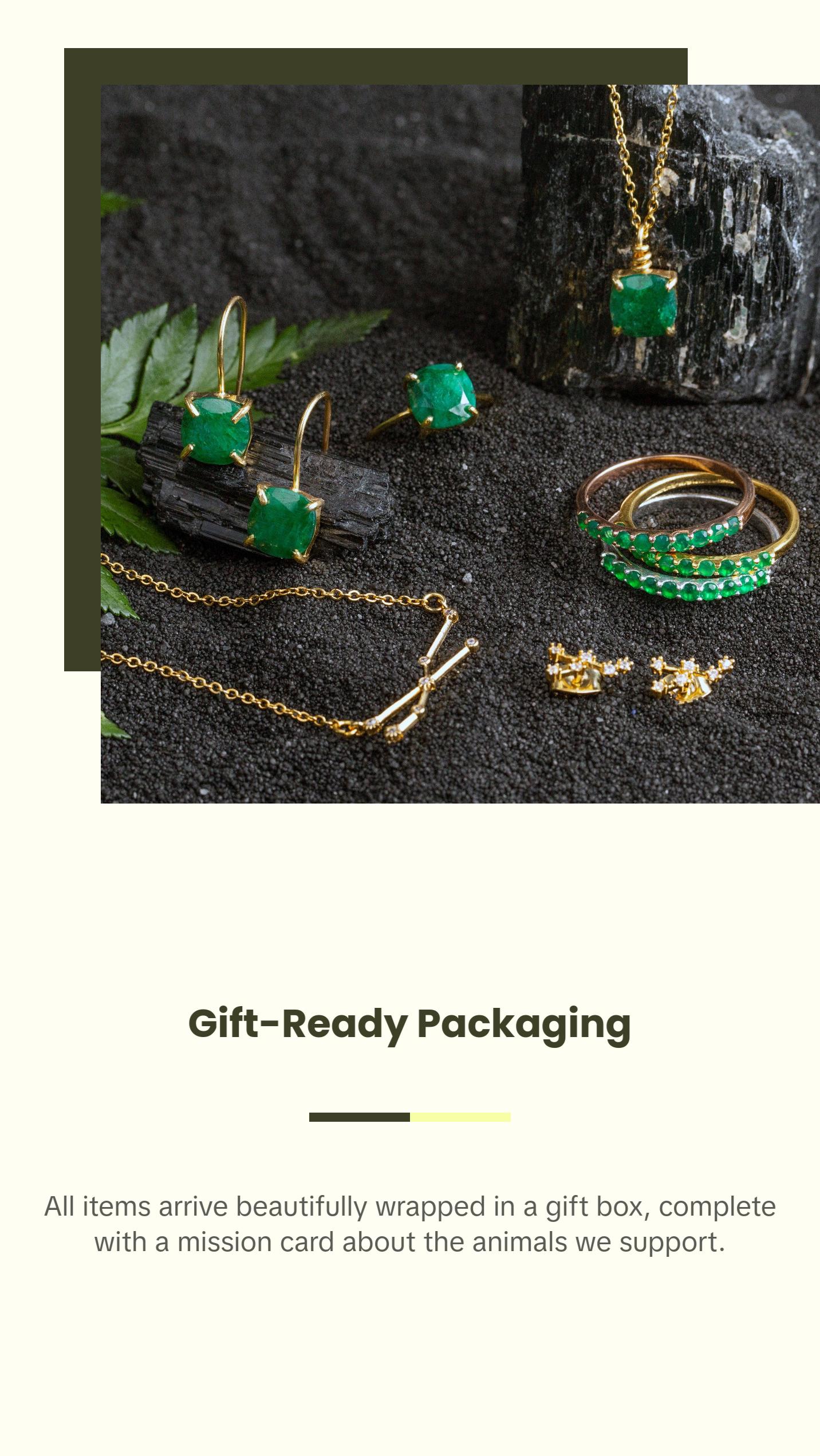 The Ashlynn Natural Emerald Necklace - 8mm, 16" Length, Handmade in USA