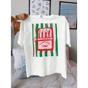 Artistic Eye-Catching T-Shirt For Men Women Bold Food-Inspired Graphic Print Tee Casual Crew Neck Short Sleeve Soft Comfortable Cotton Fabric Regular Fit Fashion Streetwear Everyday Outfit Unique Creative Design Stylish Casual Wear All Season Trendy Tops