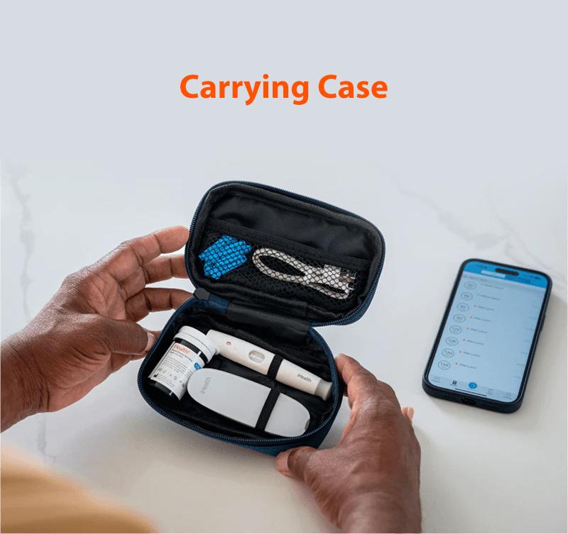 iHealth Blood Sugar Monitor Portable Glucose Meter Free App Finger Glucose Test Diabetes Accessories Strips Lancets Lancing Device Healthcare Kit