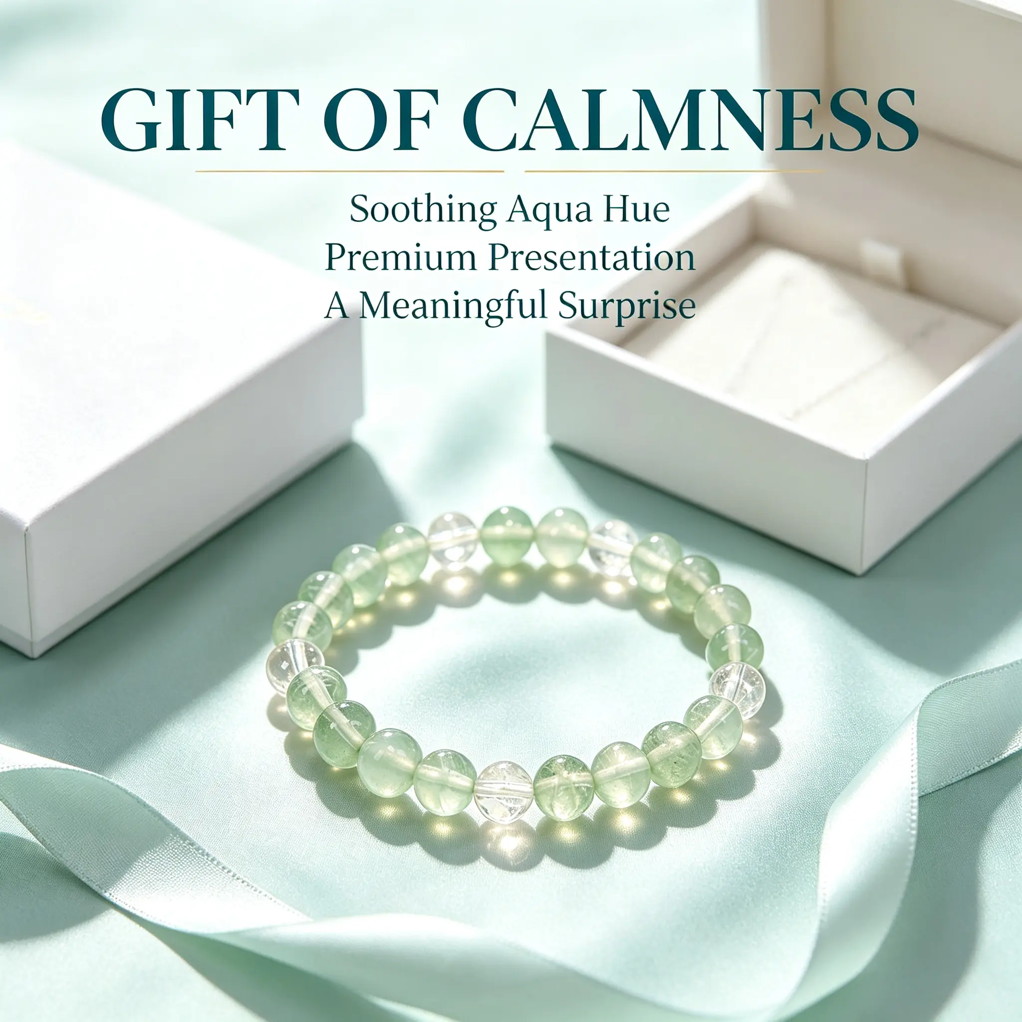 Handmade Mixed Natural Green Fluorite & Clear Quartz Bracelet, 8mm Polished Translucent Crystal Beads Calming Stress Relief Healing Bracelet, Elegant Fresh Tone Wrist Jewelry Gift for Meditation & Daily Wear