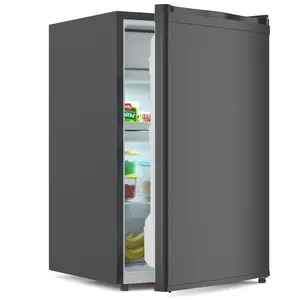 4.3 Cu.ft Mini Fridge with Freezer, 122L Compact Single Door Refrigerator for Bedroom Office Dorm RV, Adjustable Temperature, Reversible Door