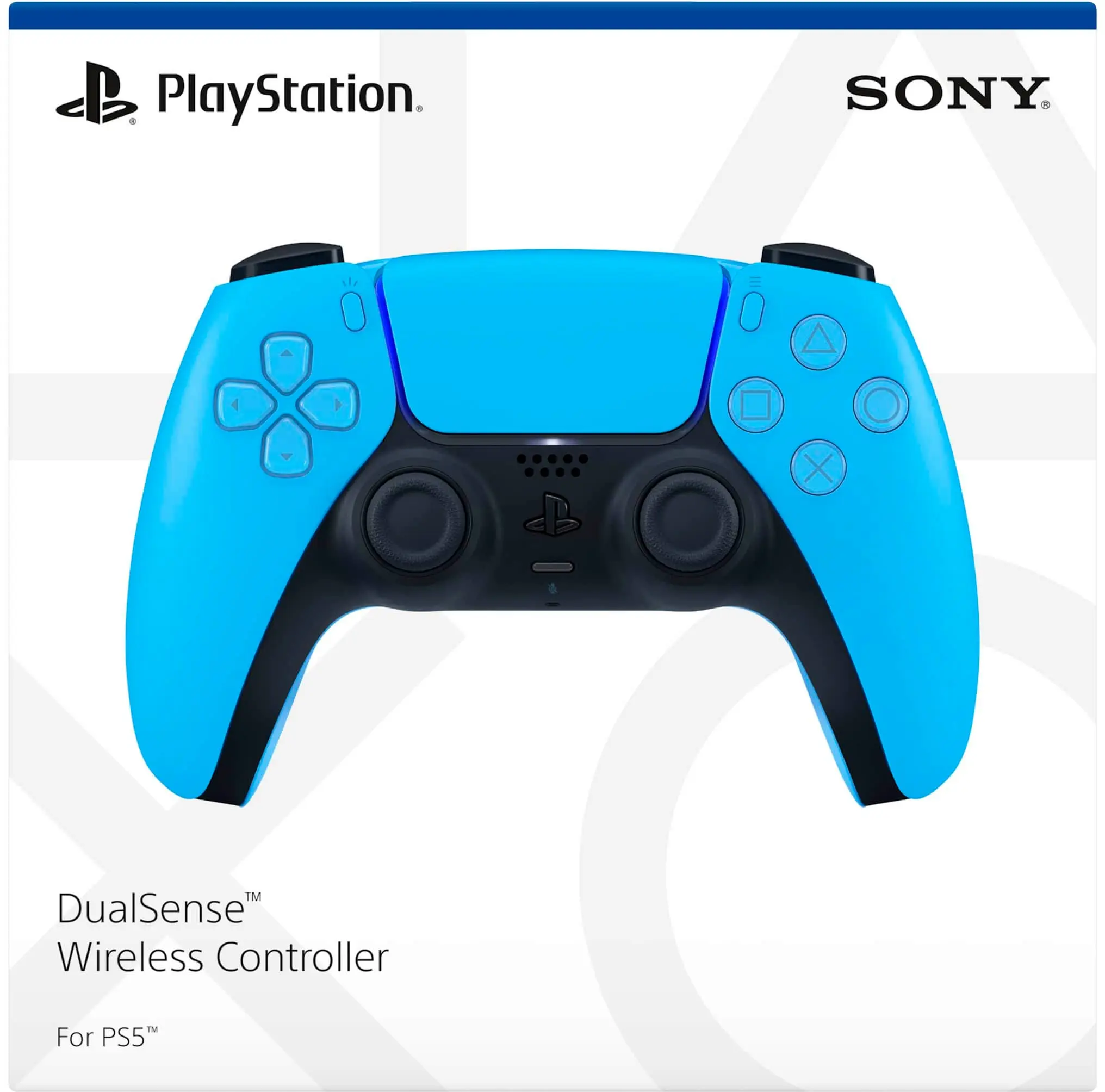 Sony PlayStation 5 DualSense Wireless Controller with Haptic Feedback Adaptive Triggers - Starlight Blue