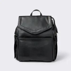 Flap Top Diaper Backpack - Black - Cloud Island