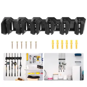 Wall Mounted Fishing Rod Holder-Fishing Rod Display Stand,Fishing Gear Collection Storage Rack,Holds Up to 6 Rods of Diameter 7-22mm, Fishing Tool kit