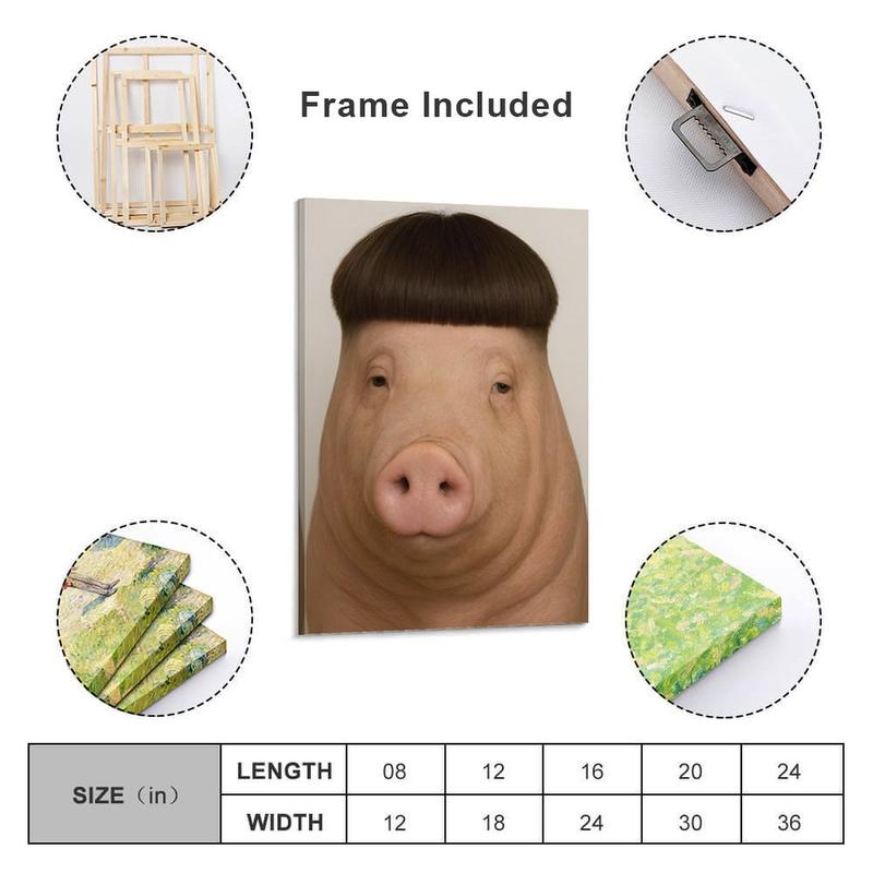 Funny Pig Head Decorative Oil Painting Canvas Wall Poster Art Painting Printing Modern Family Bedroom Decoration Poster Decorated In Modern Style