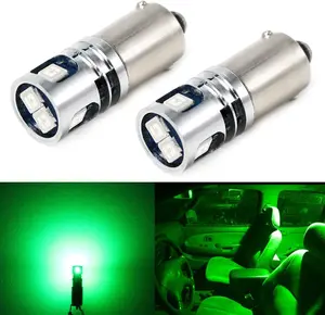 Super Bright 2835 5-SMD BA9 BA9S 57 756 1816 1891 1893 3893 3886X 64111 LED Green Bulbs for Courtesy Interior Dome Map Reading Glove Box License Plate Instrument Panel Lights