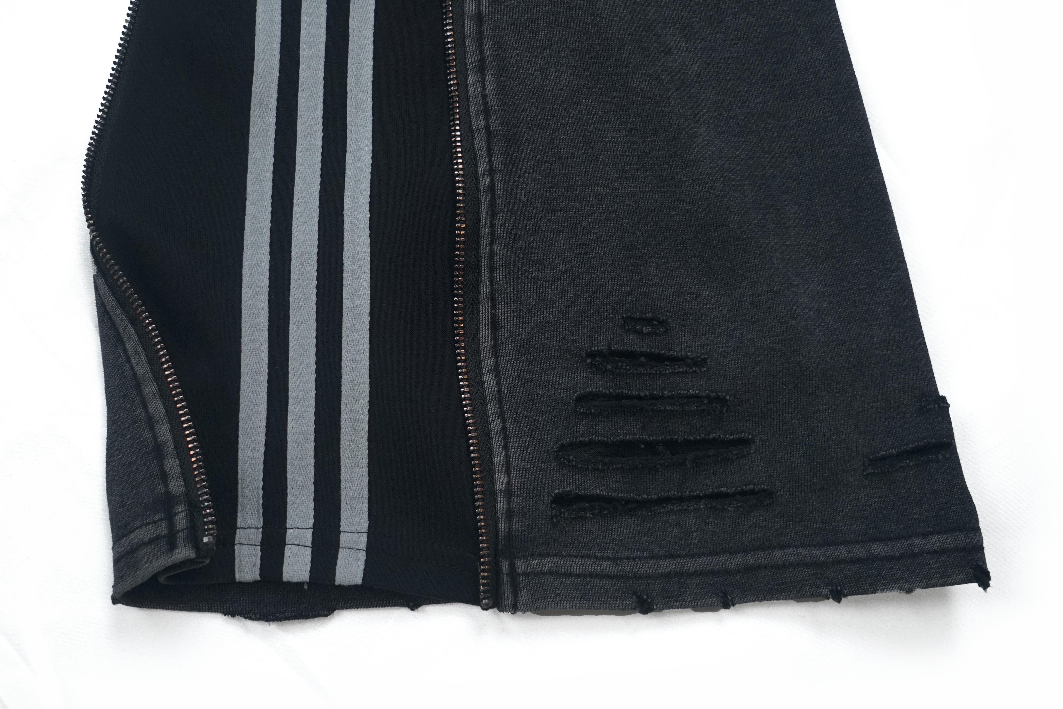 Flooo Loose Washed Sweat Jeans Pants Women's Wear with Drawstring & Ripped Design Wide Leg Comfortable Stylish Machine Washable