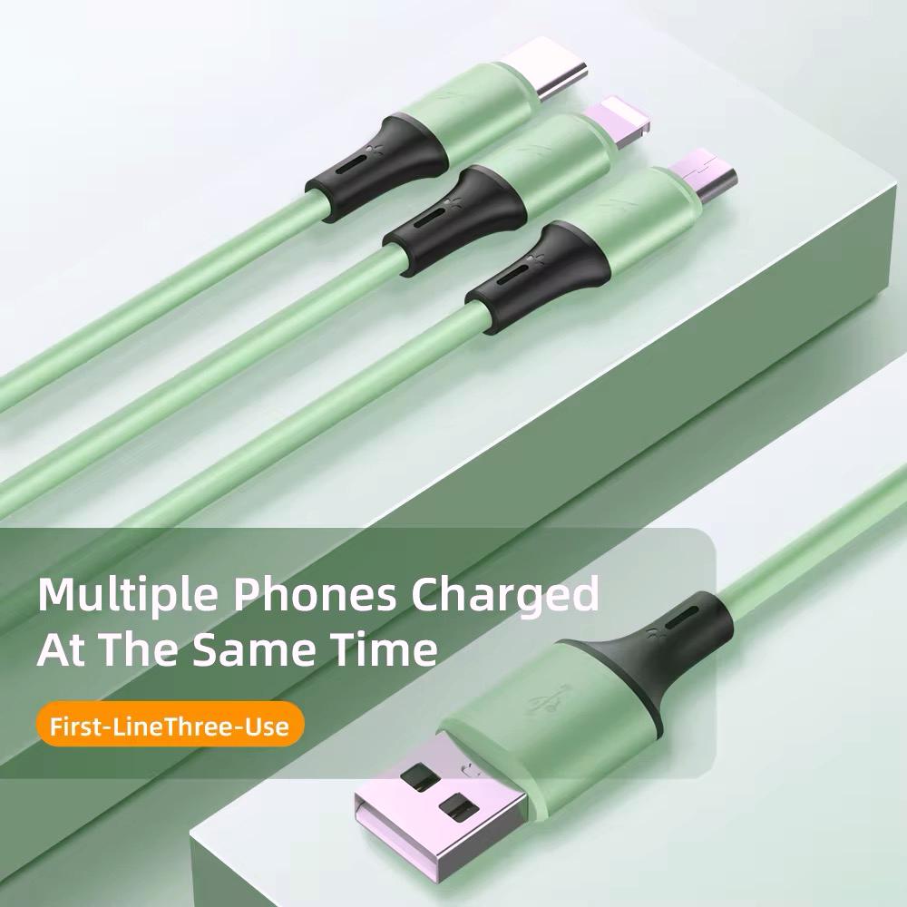 NEW Fast USB Charging Cable Universal 3 in 1 Multi Function Cell Phone Charger