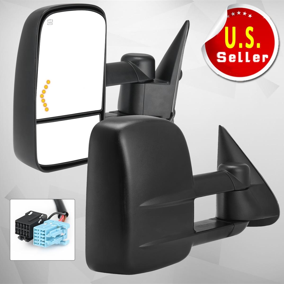 YITAMOTOR Pair Power Heated Tow Mirror for 2003-2006 GMC Sierra Silverado 1500 2500HD 3500 - Heated for Improved Visibility