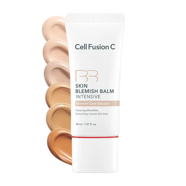 Cell Fusion C Skin Blemish Balm Intensive | Skin Tint for Recovery | 5 Ceramides & 6 Peptides | Buildable Tone-Up Coverage | Korean BB Cream