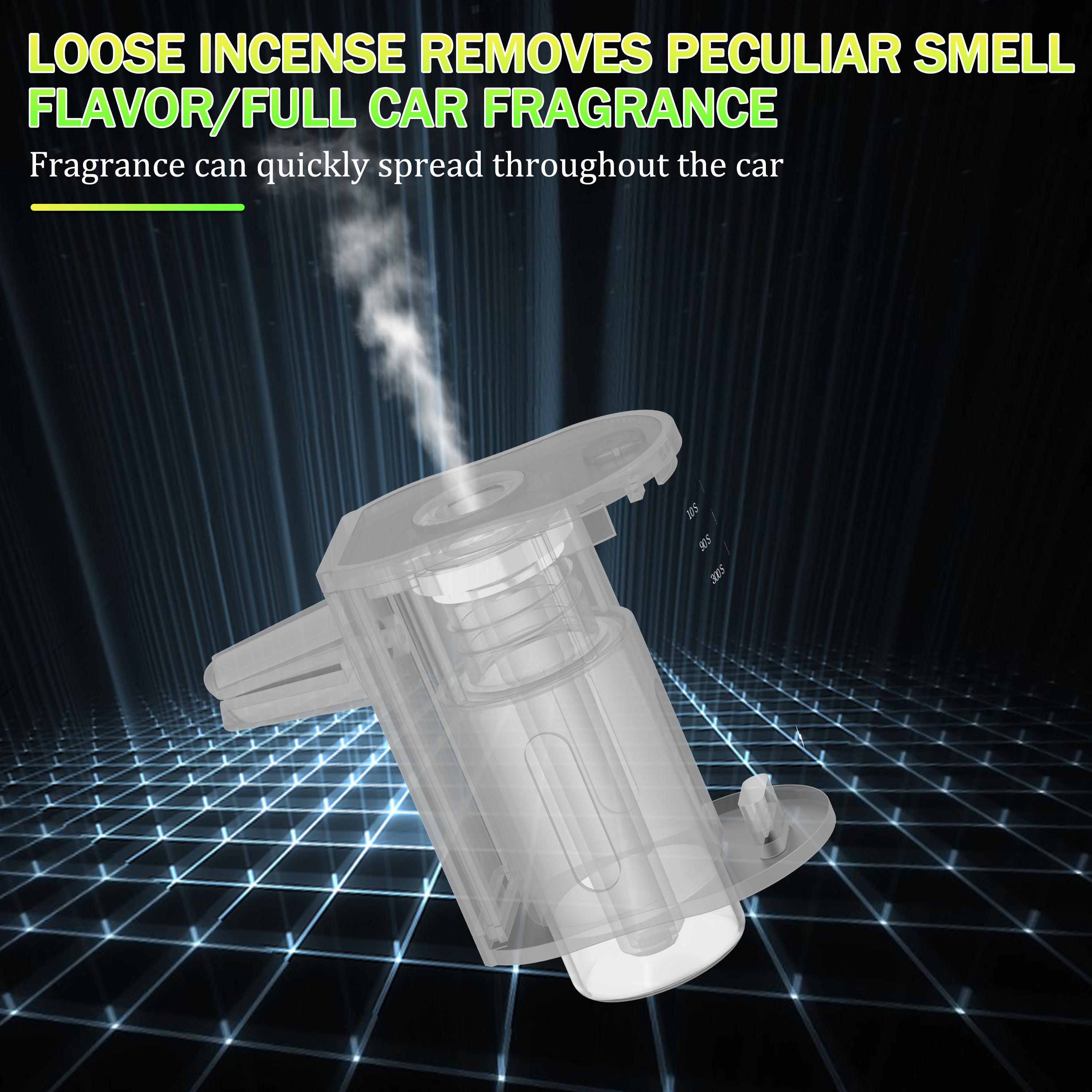 Portable Smart Car Air Freshener: Customize Your Drive with Three Intensity Levels of Natural Fragrance - Includes 3*10ML Natural Perfumes