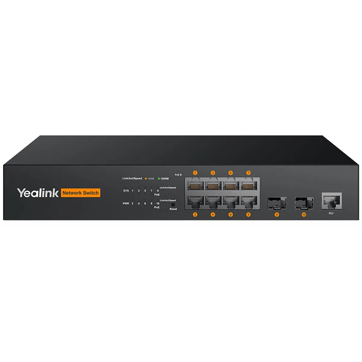 Yealink RCH80 8-Port 130W PoE+ Gigabit Managed Network Switch w/SFP+ Ports