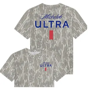Michelob Ultra Letter Washed Out Tee Mossy Oak Original Bottomland, Mossy Oak Original Bottomland Michelob Ultra Hunting Short Sleeve Shirt