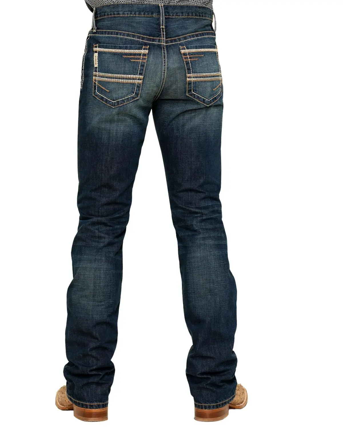 Cinch Men's Ian Dark Wash Slim Bootcut Rigid Denim Jeans - Mb69936001