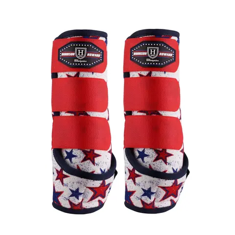 Harrison Howard Horse Sport Medicine Front Shock-Absorbing Boots All-Round Lower Limb Protection & Support Sport Boots Perfect for Endurance Training and Performance Pack of 2