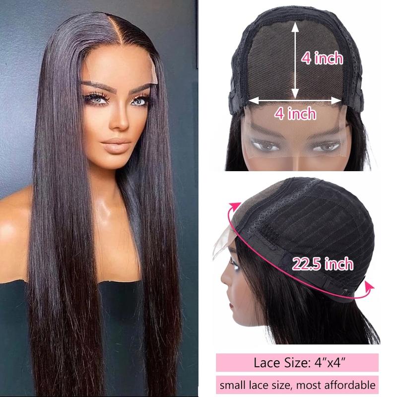 Bling Hair Smooth Straight 13x4 HD Transparent Lace Frontal Wig Brazilian 13x6 Lace Frontal Human Hair Wig For Women Prepluck Remy Hair 4x4 Lace Closure Wig