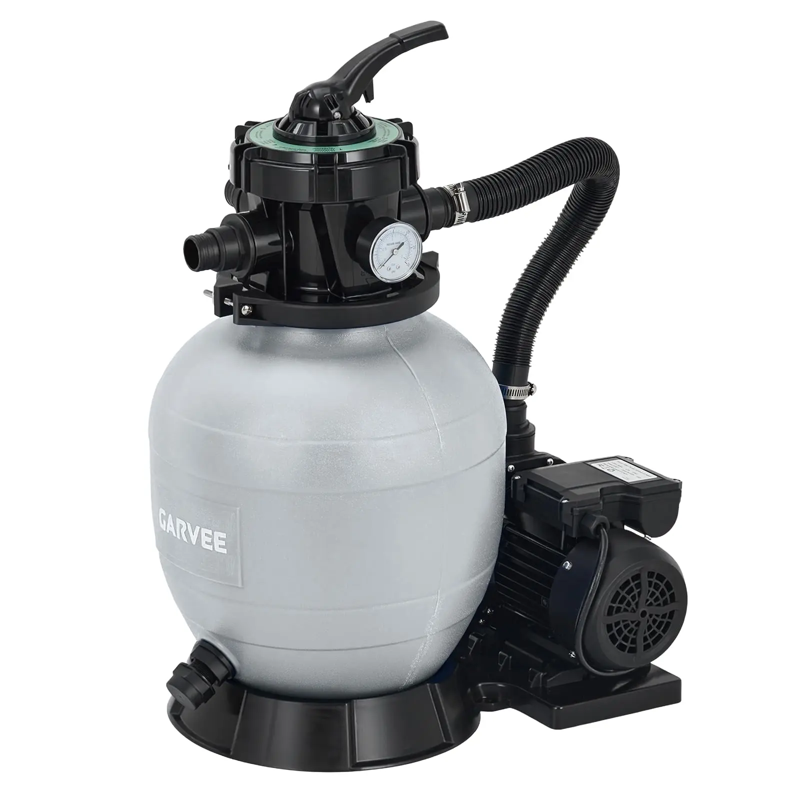 GARVEE High-Efficiency Pool Sand Filter Pump System – 13" /16'' /Inground Pool Pump Replacement –3/4HP 1HP 3435GPH or  – 7-Way Valve & Strainer Basket – Complete Combo Set