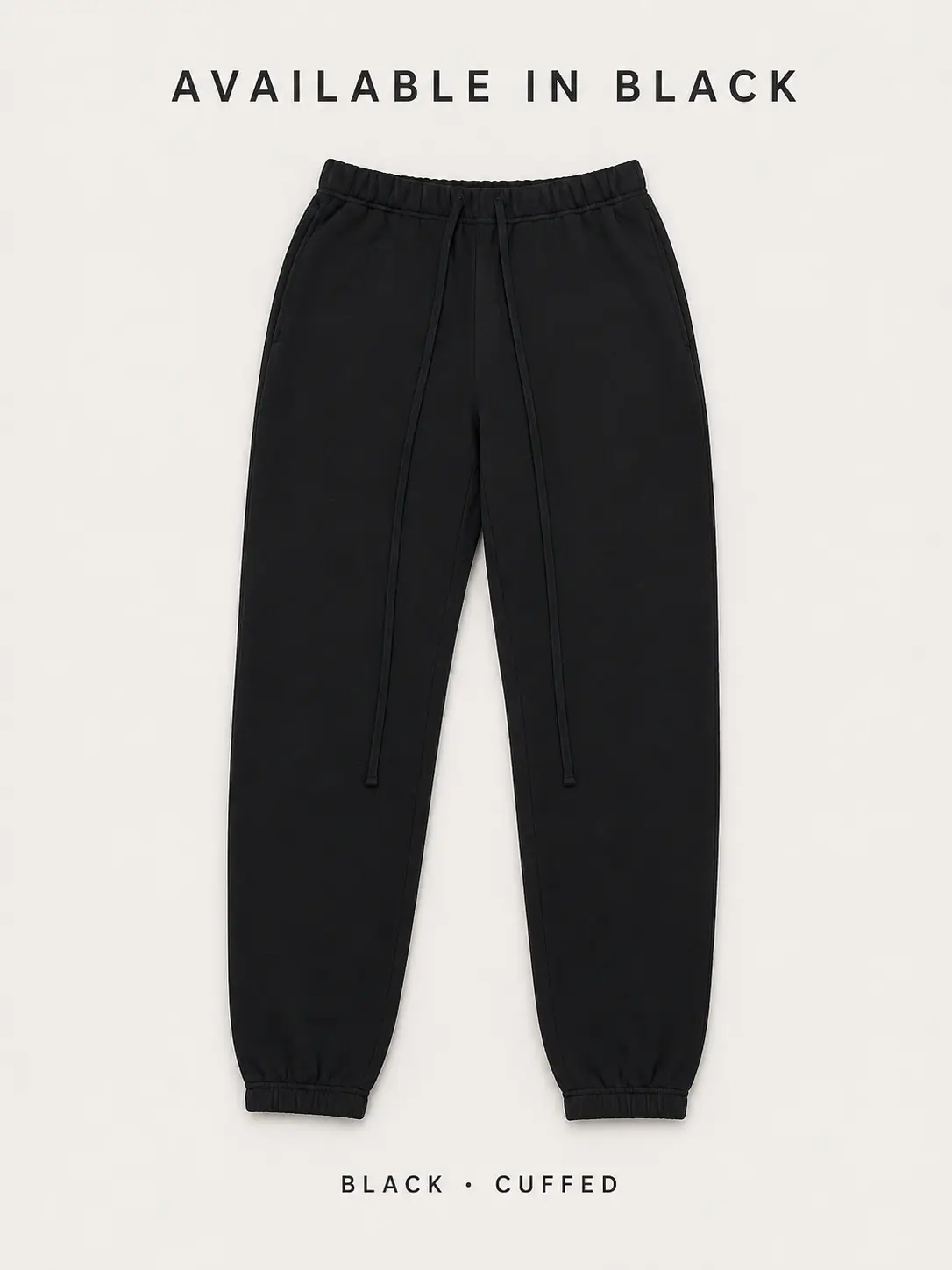 22 Black Mens Jogger Sweatpants Oversized Heavyweight Ultra Soft Fleece Relaxed Boxy Fit Casual Everyday Wear