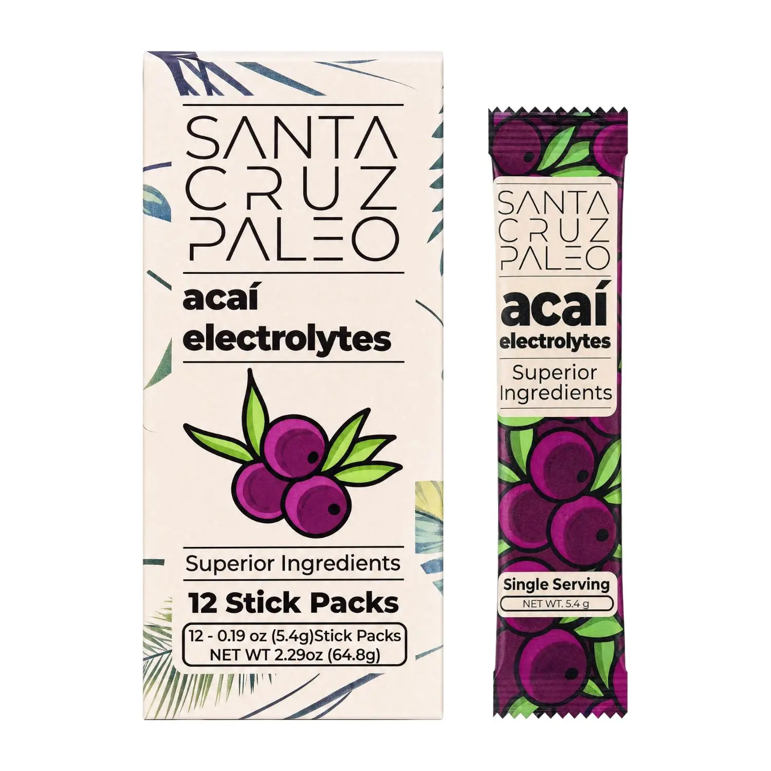 Electrolyte Powder Sticks (12 Servings) - Flavored Electrolyte Hydration Drink Mix Sticks - Himalayan Pink Salt, Sea Salt, Magnesium Glycinate, Potassium Chloride, Sugar Free