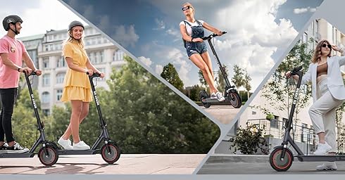 Electric Scooter – 19 MPH Max Speed, 350W Motor, Adults Teens, 8.5" Honeycomb Solid Tires,  Foldable Design, Dual Braking System, smart app control, foldable commuter scooter, Long Range Commuter
