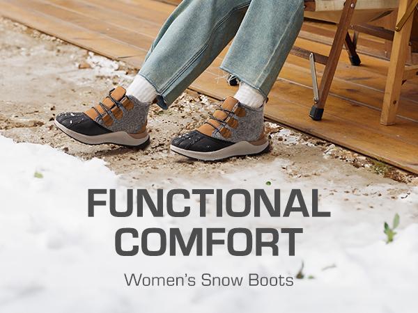 Dream Pairs Waterproof Lace-Up Winter Sneaker-Booties – Warm Faux-Fur, Anti-Slip Sole, Street-Style Look