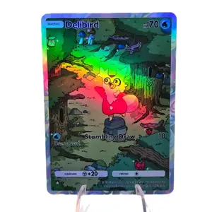 Custom Delibird Full Art Card - Special Illustration Holo - Cute Pokémon Display Proxy
