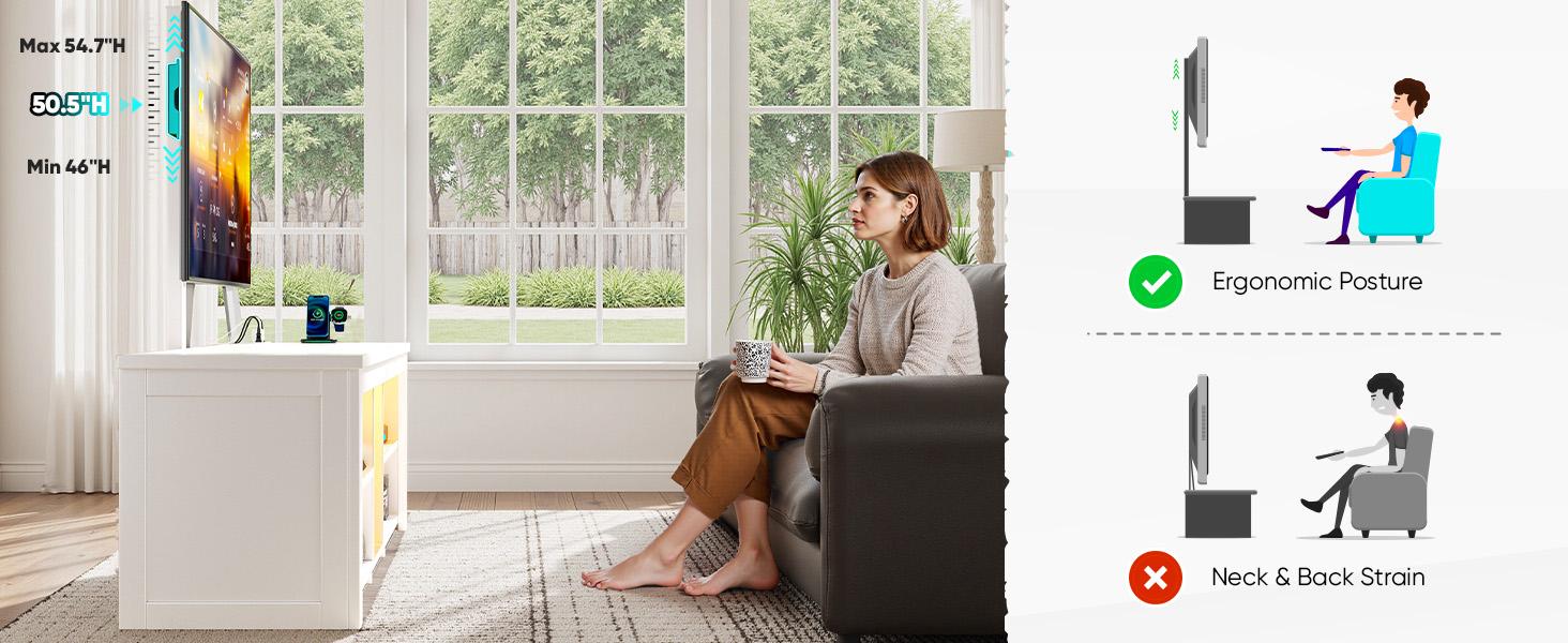 RaybeeFurniture 70 inch TV Stand with Mount & LED Lights, Swivel Modern Entertainment Center with Power Outlet, Wood Media Console for Living Room, Bedroom RaybeeFurniture 70 inch TV Stand with Mount & LED Lights, Swivel Modern Entertainment Center with Power Outlet, Wood Media Console for Living Room, Bedroom