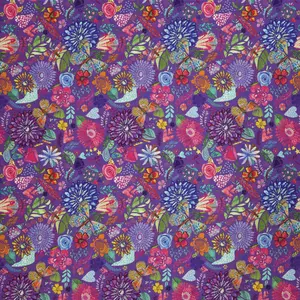 Shine On Fabric Collection - Collage Purple