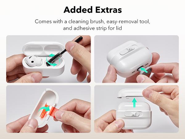 ESR for AirPods Pro 3 & AirPods Pro 2/1 Case, AirPods 4 Case, MagSafe Compatible, Magnetic Lid Lock, Drop-Proof Protection Cover with Lanyard, Pulse Series