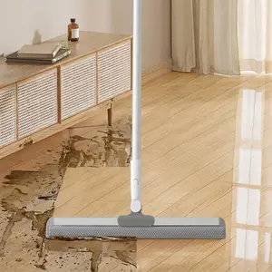 Replaces 3 tools-75-117CM Extendable Silicone Broom. Bathroom squeegee + floor wiper + window glass cleaner-Your all-in-one cleaning tool